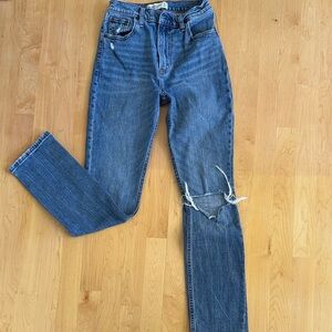 Abercrombie & Fitch Blue Straight Leg Jeans
